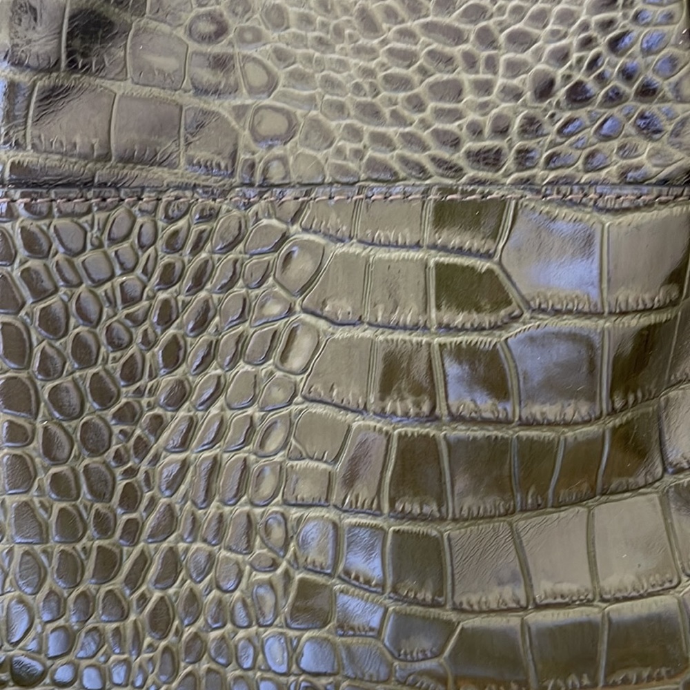 Patricia Nash Green Croc-Embossed Satchel - Picture 2 of 11